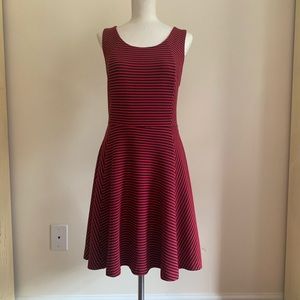 Express - Red and blue striped dress